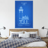 Point Wilson Lighthouse - Washington - AD Canvas Afdruk (Insitu (Slaapkamer))