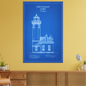 Point Wilson Lighthouse - Washington - AD Canvas Afdruk (Insitu (Woonkamer))