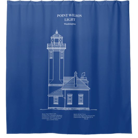 Point Wilson Lighthouse - Washington - AD Douchegordijn (Voorkant)