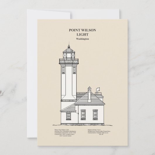 Point Wilson Lighthouse - Washington - SBD Bedankkaart (Voorkant)