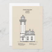 Point Wilson Lighthouse - Washington - SBD Bedankkaart (Voorkant / Achterkant)