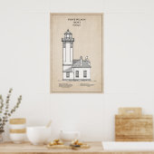 Point Wilson Lighthouse - Washington - SBD Poster (Keuken)
