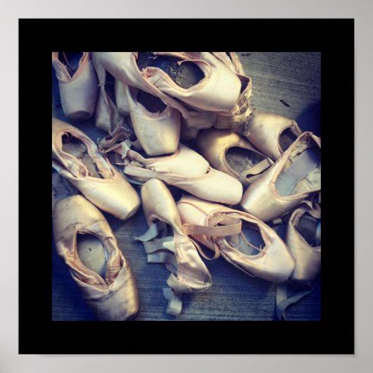 Pointe affiche de chaussures 12" x 12" (Devant)