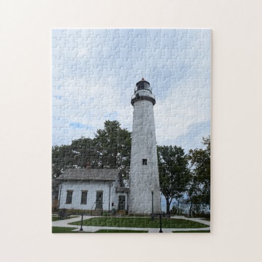 Pointe Aux Barques Lighthouse on a Legpuzzel (Verticaal)