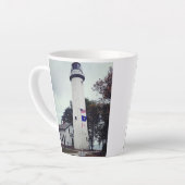 Pointe Aux Barques Lighthouse op een mok koffie (Linkerhoek)