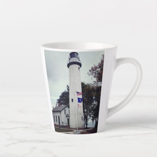 Pointe Aux Barques Lighthouse op een mok koffie (Rechts)