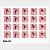 Pointe Ballet Vierkante Sticker (Vel)
