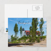 Pointe Betsie Vuurtoren Dank Je Postkaart (Voorkant / Achterkant)