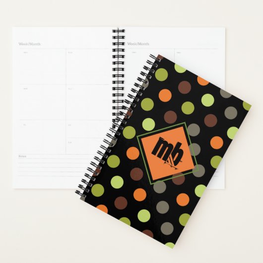 Pointe Brown orange monogramme (Devant avec enveloppe)
