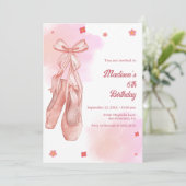 Pointe Chaussures Ballet Invitation Anniversaire (Debout devant)