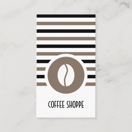 Pointe de fidélité à café chic rayé (Devant)