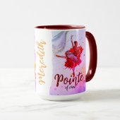 Pointe de Vue | Mug avec nom de danseuse de ballet (Devant droit)