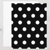 Pointe Polka blanche sur papier noir (Devant / Derrière)