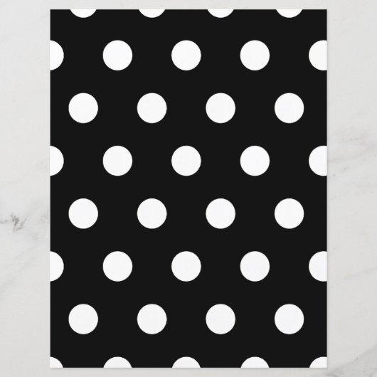 Pointe Polka blanche sur papier noir (Devant)