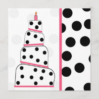 Pointe Polka Et Pink Anniversaire Fête Invitation