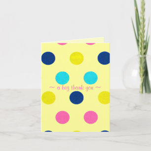 Pointe Polka Merci sur jaune pâle