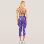 Pointe Polka Purple Patterisé Capri Leggings (Verso)