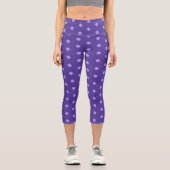 Pointe Polka Purple Patterisé Capri Leggings (Recto)