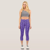 Pointe Polka Purple Patterisé Capri Leggings (Recto)