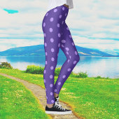 Pointe Polka Purple Patternes Leggings
