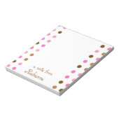 Pointe Polka rose et Brown, Bloc-notes personnalis (Tourné)