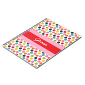 Pointe Polka rouge et rose - Livre de notes person (Côté gauche)