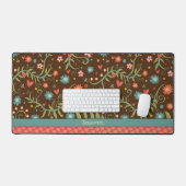 Pointe rose Floral Motif Boho Nom Citation (Clavier et souris)