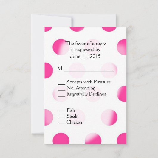 Pointe rose RSVP avec choix Entree (Devant)