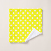 Pointe rose verte et jaune (Gant de toilette)