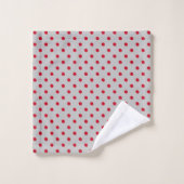 Pointe rouge gris (Gant de toilette)