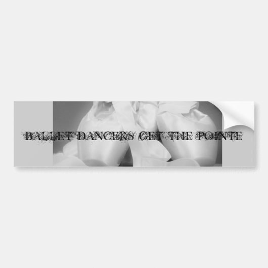 Pointe Shoe Bumpersticker (Voorkant)