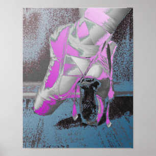 Pointe Shoes Ballet Dance Poster