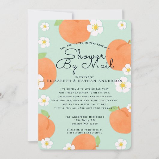 Pointer Baby shower Par Courrier Invitation (Devant)