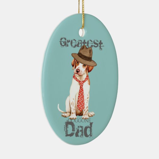 Pointer Dad Keramisch Ornament (Rechts)