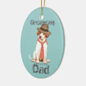 Pointer Dad Keramisch Ornament (Links)