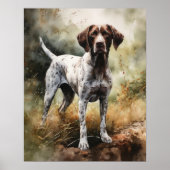 Pointer Dog Art Print Poster (Voorkant)