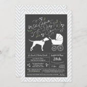Pointer Dog Baby shower Neutraal Kaart (Voorkant / Achterkant)