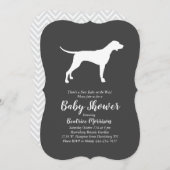 Pointer Dog Baby shower Neutraal Kaart (Voorkant / Achterkant)
