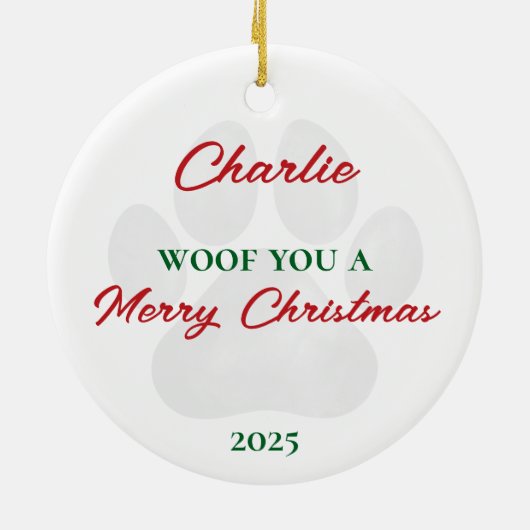 Pointer Dog Christmas Personalized Keramisch Ornament (Achterkant)