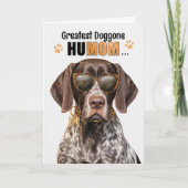 Pointer Dog Greatest HuMOM Moederdag Feestdagen Kaart (Voorkant)