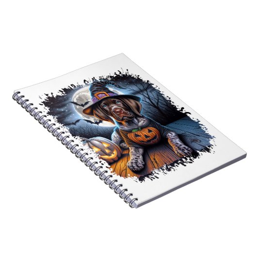 Pointer Dog Halloween Square Notitieboek (Rechterzijde)