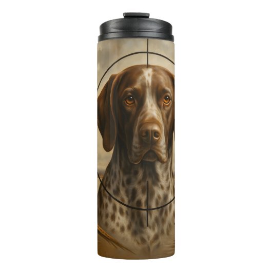 Pointer Dog in de jachtscène Thermosbeker (Voorkant)