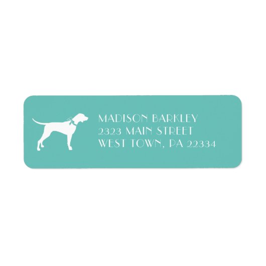 Pointer Dog Puppy English Setter Etiket (Voorkant)