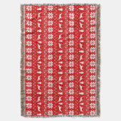 Pointer Dog Silhouetten Feestelijke Kerst Patroon Deken (Voorkant Verticaal)