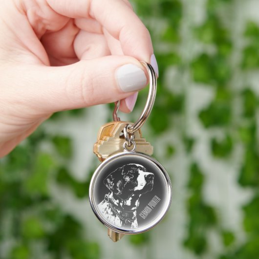 Pointer Dog Sleutelhanger - Persoonlijke puntencad (Hand)