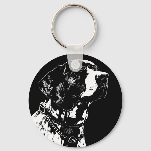 Pointer Dog Sleutelhangers Stijlvol Hondenliefhebb (Voorkant)