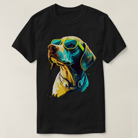 Pointer hond met zonnebril t-shirt (Design voorkant)