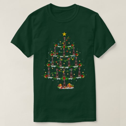 Pointer Hondenliefhebber Xmas Lights Pointer Dog C T-shirt (Design voorkant)