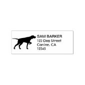 Pointer Hondenras Silhouette Return Address Rubber Rubberstempel (Gestempeld)
