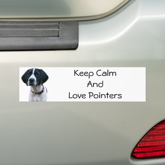 Pointer Love Bumpersticker (Op auto)